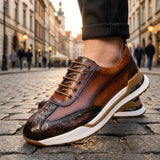 James Oxford Leather Trainers for Men