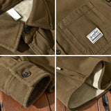 James Oxford Fleece Cargo Shirt for Men