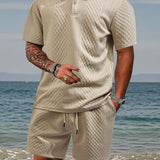 James Oxford Summer Textured Knit Set for Men