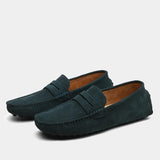 James Oxford Modern Suede Penny Loafers for Men
