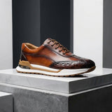 James Oxford Leather Trainers for Men