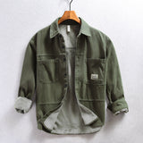 James Oxford Fleece Cargo Shirt for Men