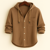 James Oxford Luxury Soft Cotton Hooded Shirt