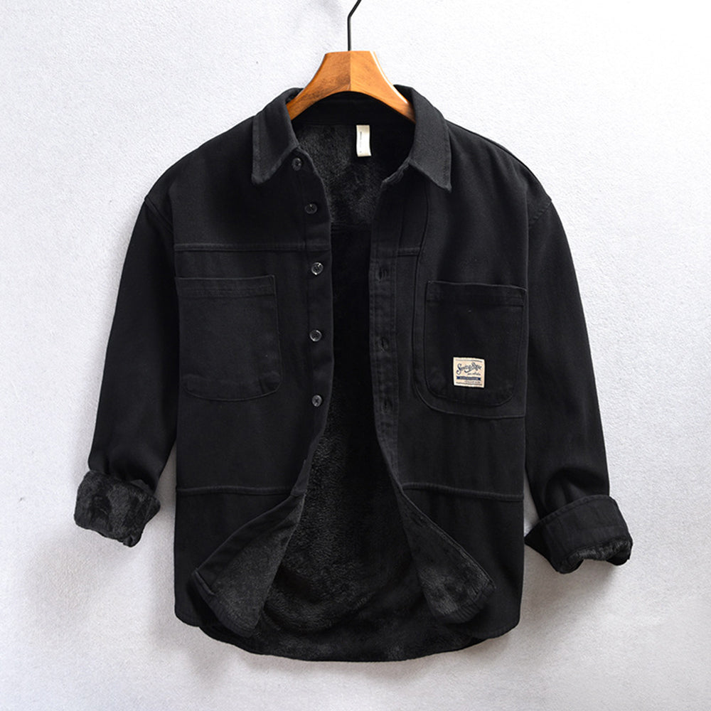 James Oxford Fleece Cargo Shirt for Men