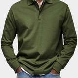 Classic long-sleeved polo shirt