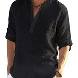 James Oxford Cotton-Linen Shirt for Men