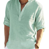 James Oxford Cotton-Linen Shirt for Men