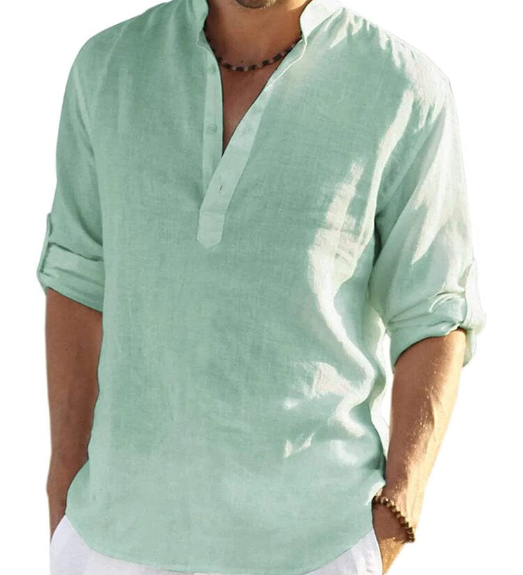 James Oxford Cotton-Linen Shirt for Men