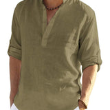 James Oxford Cotton-Linen Shirt for Men