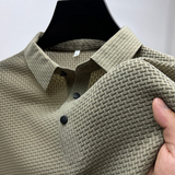James Oxford Textured Short Sleeve Polo Shirt for Men