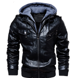 Urban Comfort Hooded Leather Jacket