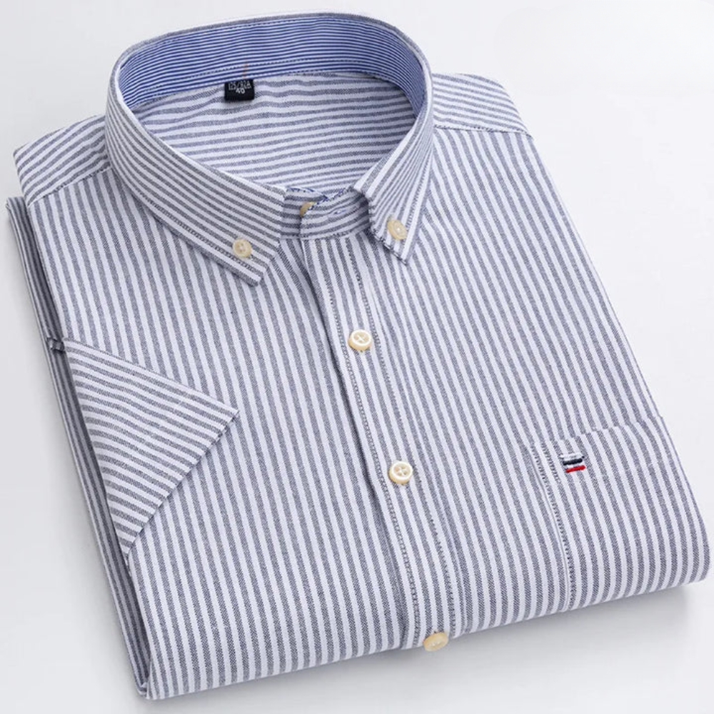 James Oxford Patterned Button-Up Shirt for Men