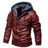 Urban Comfort Hooded Leather Jacket