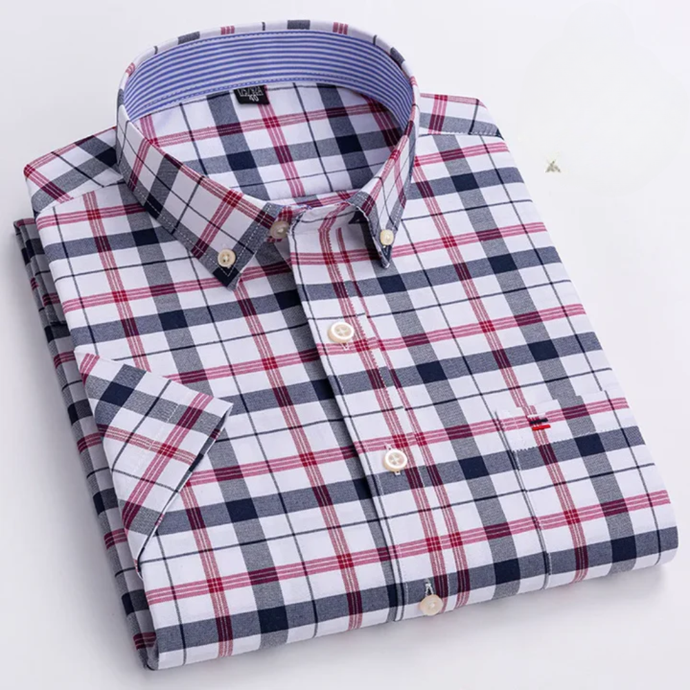 James Oxford Patterned Button-Up Shirt for Men