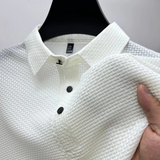 James Oxford Textured Short Sleeve Polo Shirt for Men