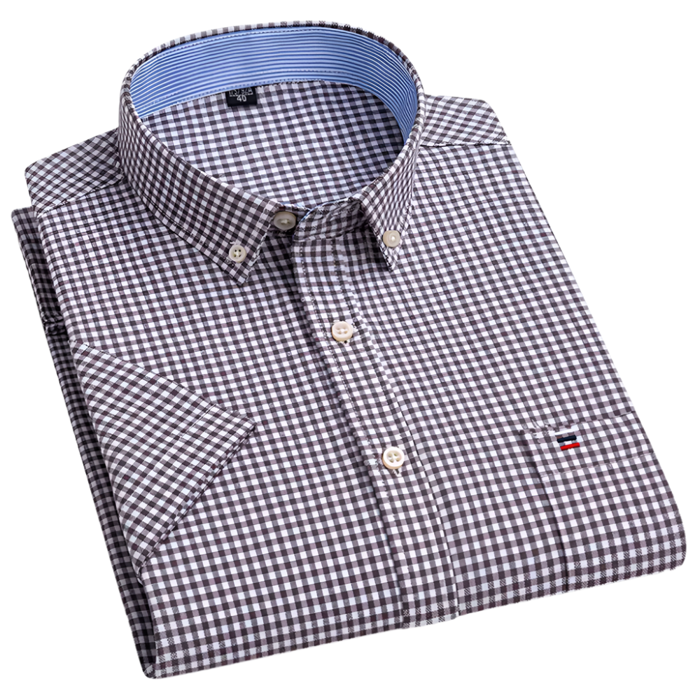 James Oxford Patterned Button-Up Shirt for Men