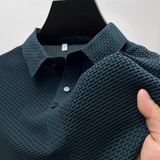 James Oxford Textured Short Sleeve Polo Shirt for Men