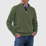 Elegant Men's Mid-Zip Jumper