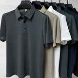James Oxford Textured Short Sleeve Polo Shirt for Men
