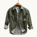 James Oxford Fleece Cargo Shirt for Men