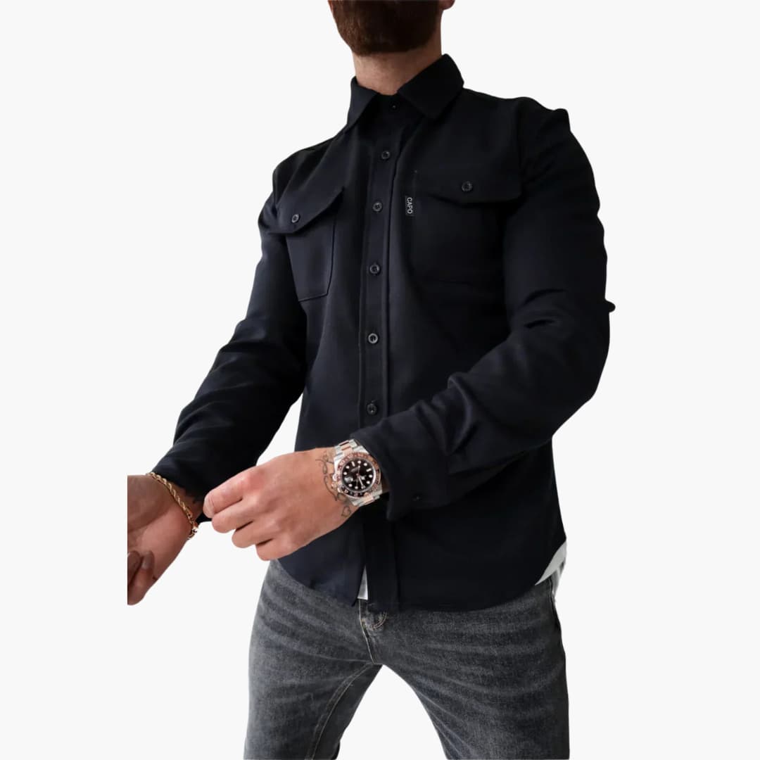 David Shirt Jacket with Button Placket