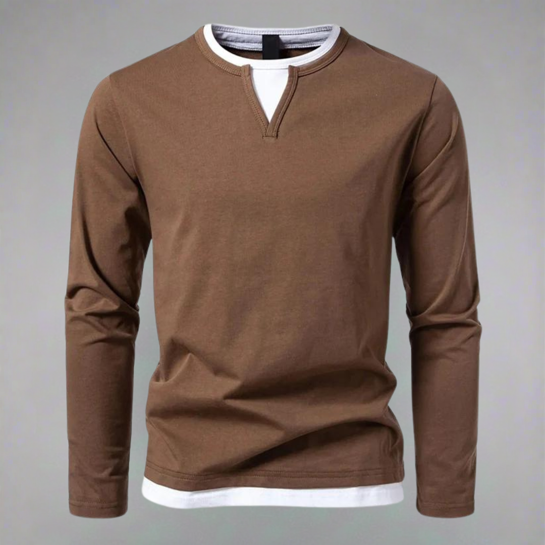 James Oxford V-Neck Shirt for Men