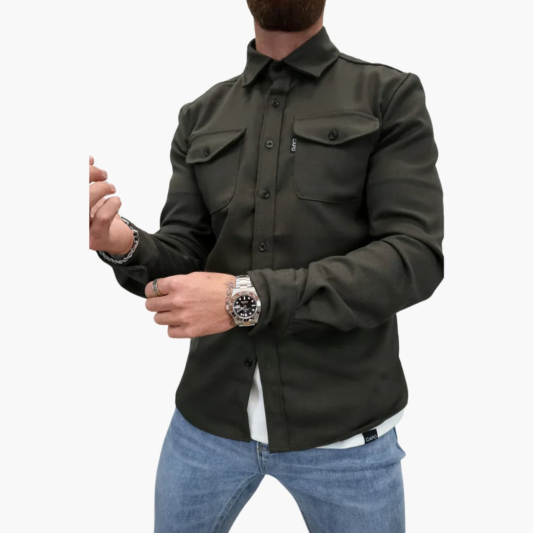 David Shirt Jacket with Button Placket