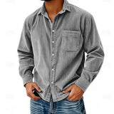 James Oxford Corduroy Button-Up Shirt for Men