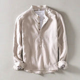 James Oxford Minimalist Linen Shirt for Men