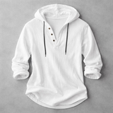 James Oxford Elegant Hooded Shirt for Men
