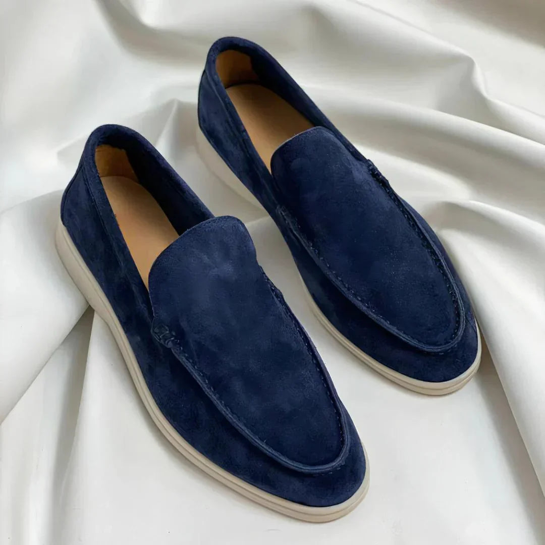 James Oxford Elegant Suede Loafers for Men