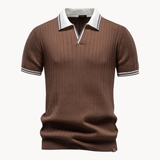 James Oxford Classic Knit Polo Shirt for Men