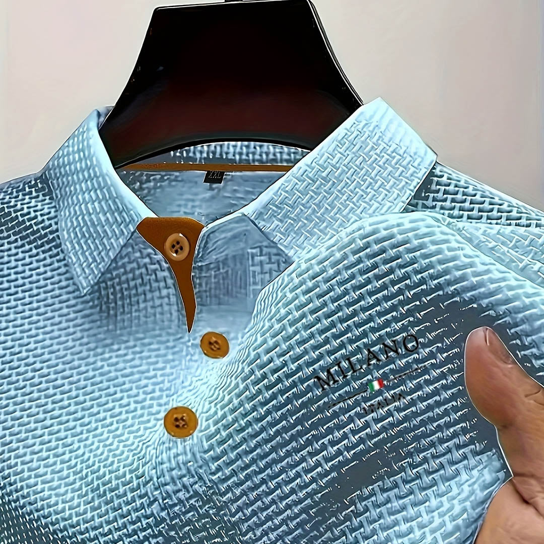 James Oxford Elegant Textured Polo Shirt for Men