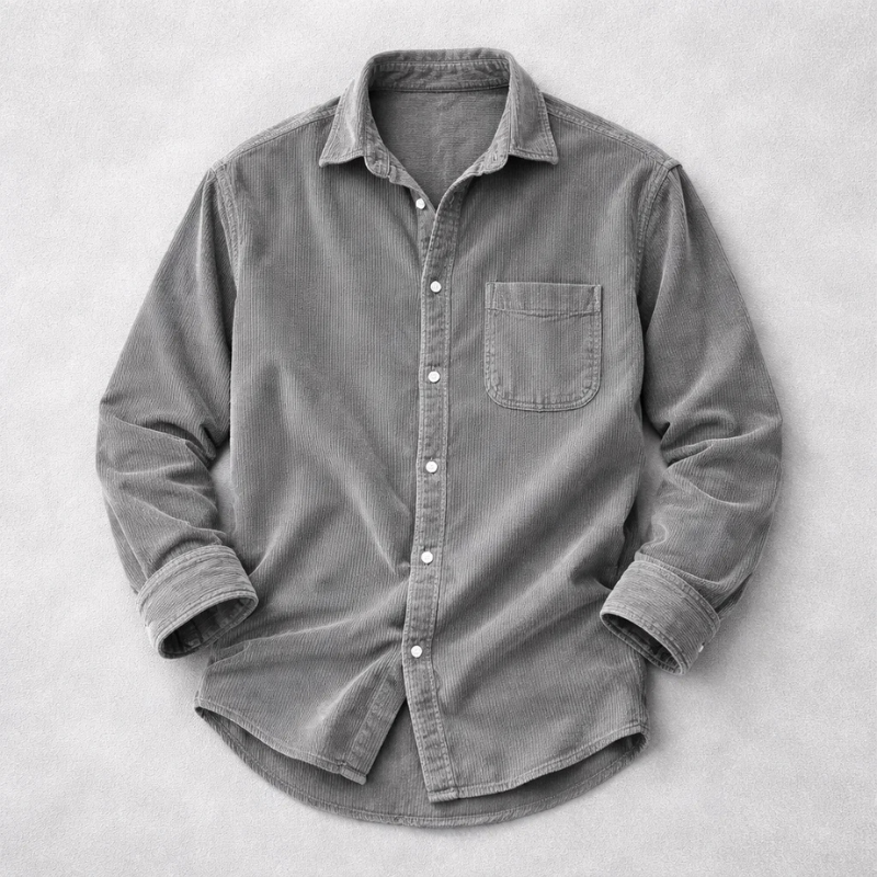 James Oxford Classic Corduroy Shirt for Men