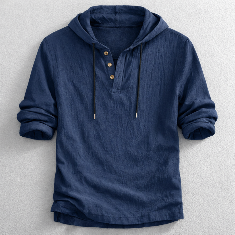 James Oxford Classic Hooded Shirt for Men