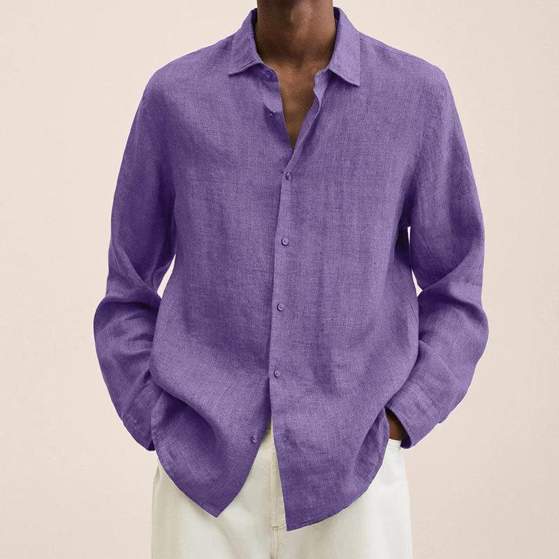James Oxford Linen Button-Up Shirt for Men