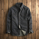 James Oxford Long Sleeve Striped Shirt for Men