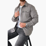 David Shirt Jacket with Button Placket