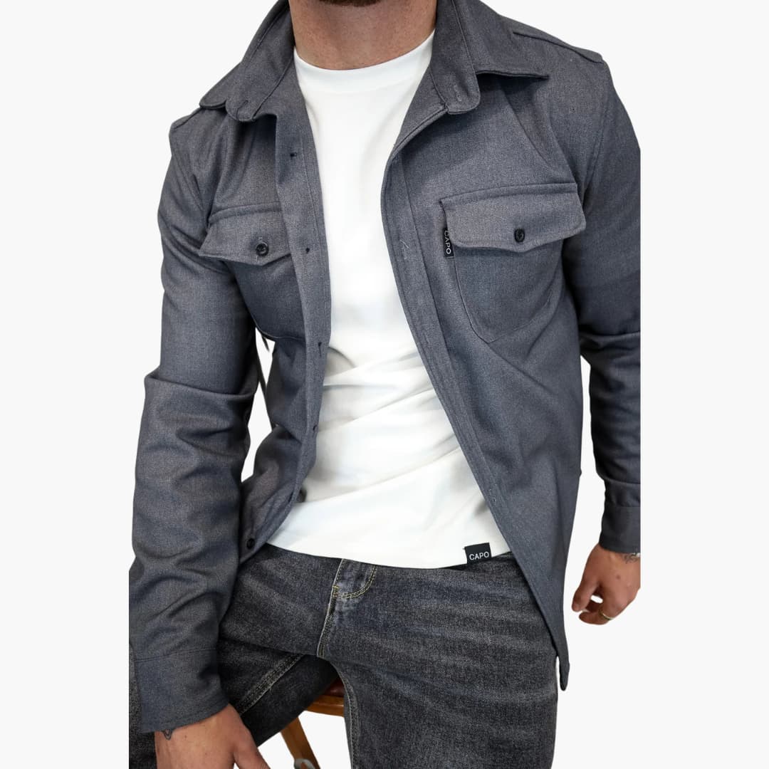 David Shirt Jacket with Button Placket