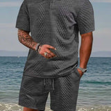 James Oxford Summer Textured Knit Set for Men