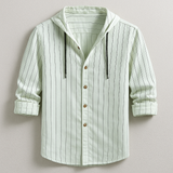 James Oxford Luxury Striped Hooded Shirt