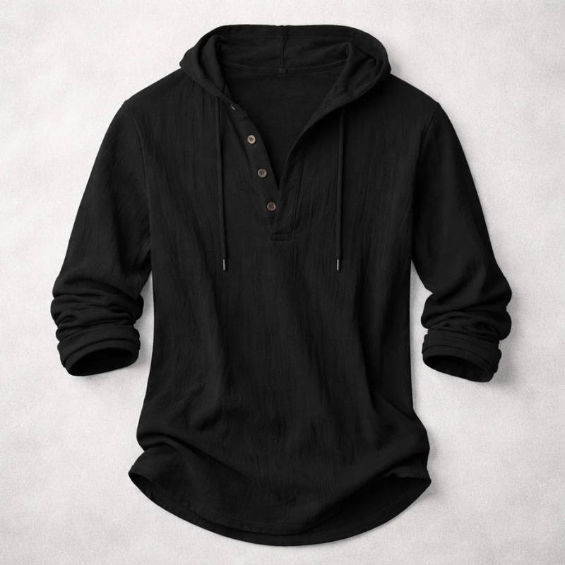 James Oxford Elegant Hooded Shirt for Men