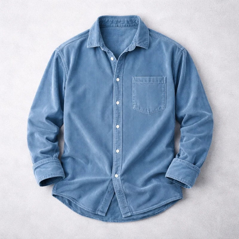 James Oxford Classic Corduroy Shirt for Men