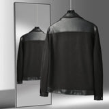 Raventon Suede-Panel Leather Jacket