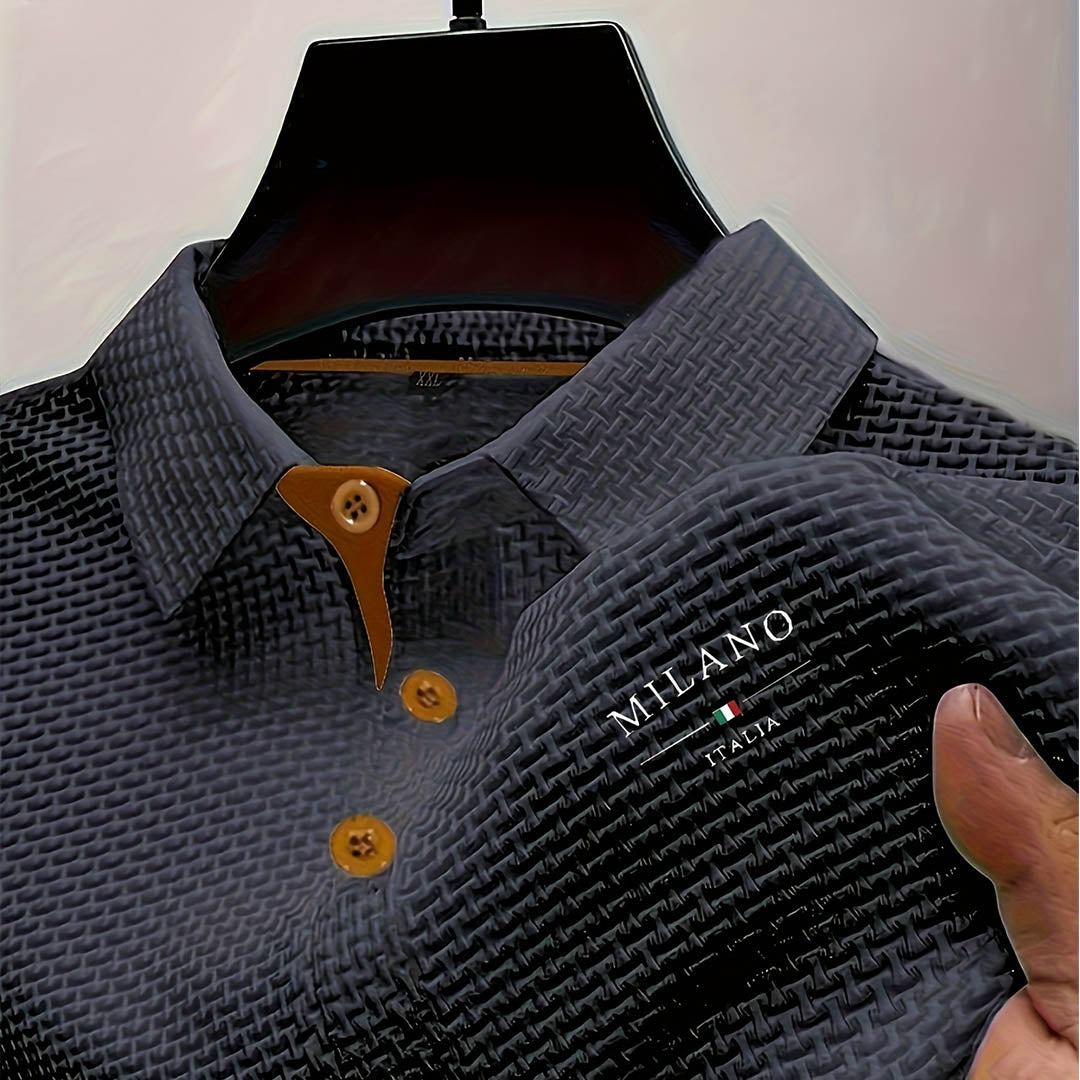 James Oxford Elegant Textured Polo Shirt for Men