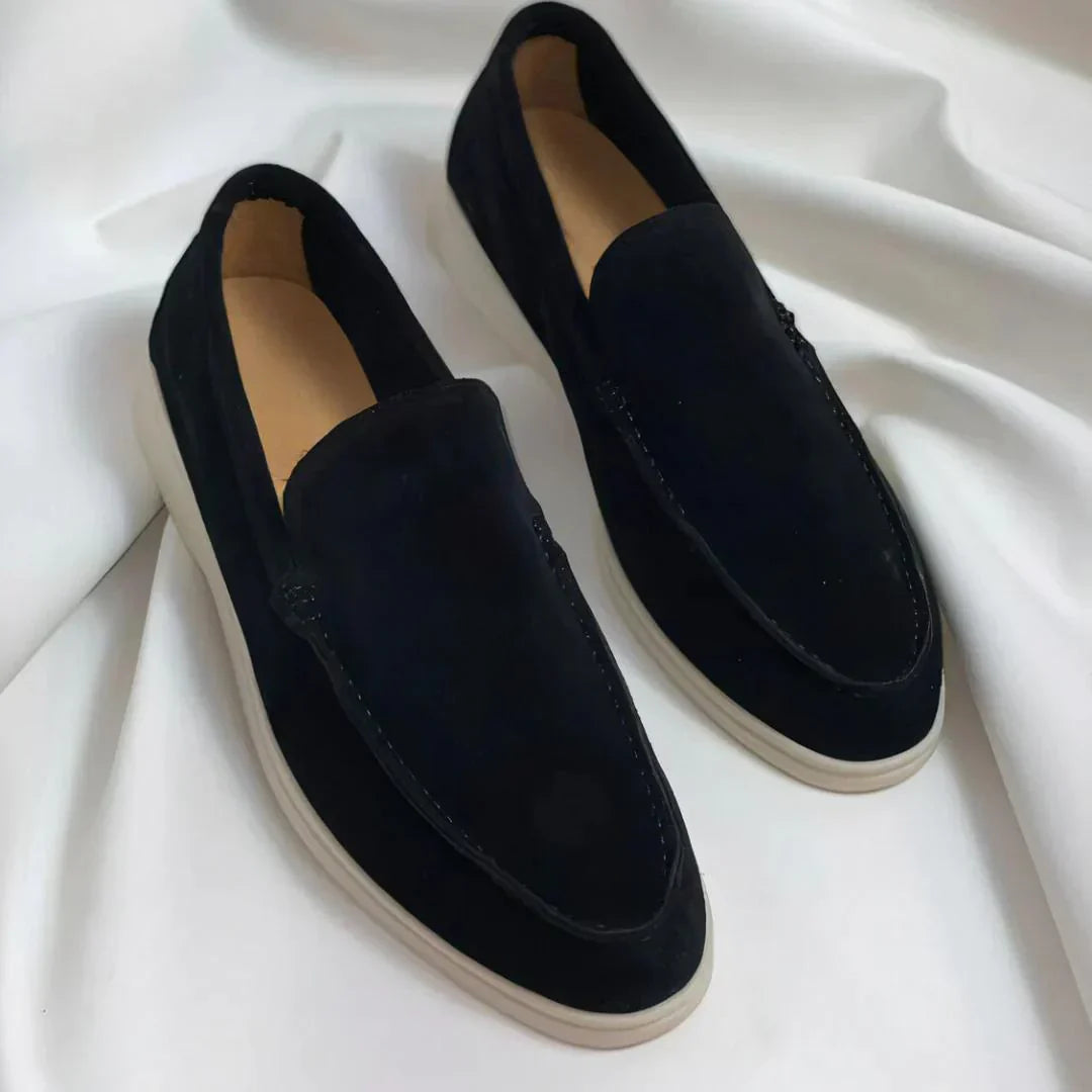 James Oxford Elegant Suede Loafers for Men