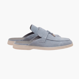 Sky Blue Suède Mediterranean Mule