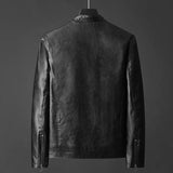 Carrington Leather Stand Collar Jacket