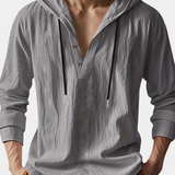 James Oxford Luxury Linen Hooded Shirt