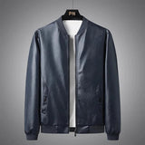 Davenport Noir Leather Bomber Jacket